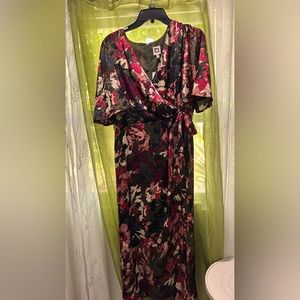 Anne Klein floral wrap dress size 10